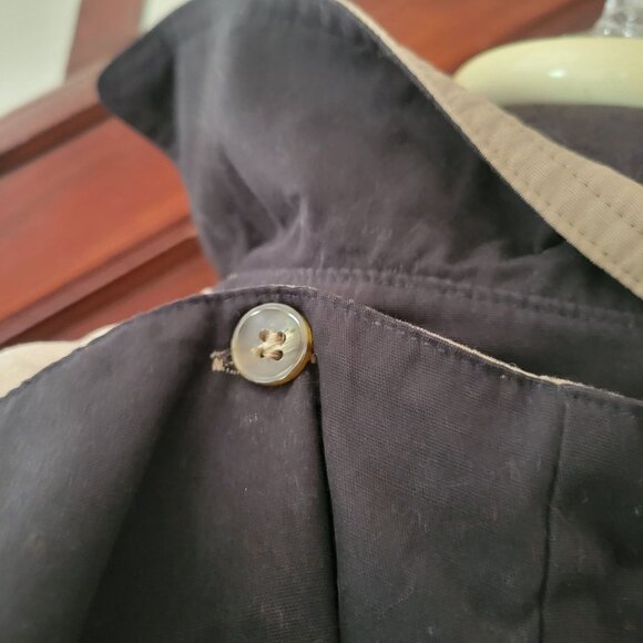 Vintage London Fog Beige Hooded Trench Coat With Button & Zip Closure Size Small - Picture 5 of 10